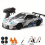 Carro de drift RC para adultos, branco, com luzes e mini drift. 1