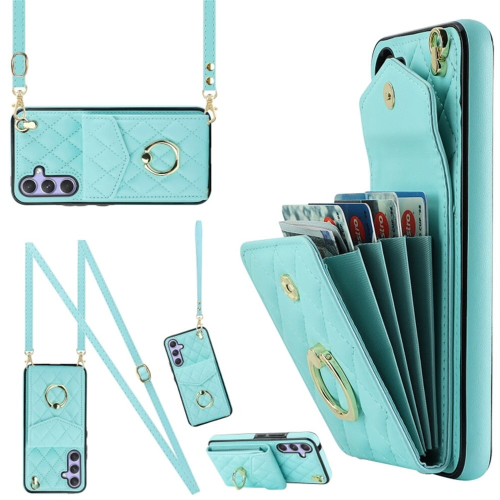 Premium Pu Leather Wallet Case For Samsung Galaxy A16 4G/5G Â Rfid Shielding, Adjustable Ring, Detachable Crossbody & Wrist Strap, Green 9009879201922