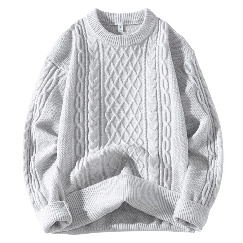 Herrenpullover, langärmelig, warm, Rundhalsausschnitt, modisch, bequem, einfarbig, Pullovermantel für Herren