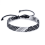 Pulsera Keffiyeh blanca y negra ajustable 1