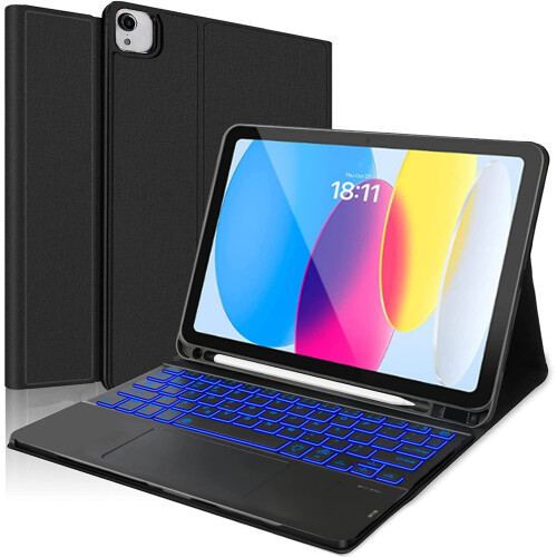 Θήκη πληκτρολογίου touchpad συμβατή με iPad 10ης γενιάς (10.9", 2022), Trackpad πολλαπλής αφής,