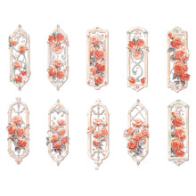 10 einzigartige Lesezeichen mit Blumenmuster – Handgefertigte, transparente Blumenkollektion, Geschenk für Bücherliebhaber, Geburtstagsgeschenk,