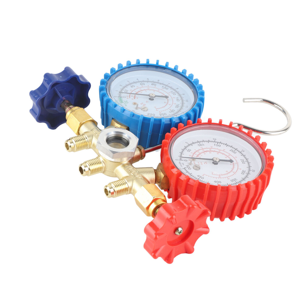 Ac Manifold Gauge Set R134a Hvac Refrigeration Kit, Brass, 90Cm Tubes 8751389907993