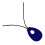 Chew Necklace - Soft Silicone Teardrop Navy Blue 1