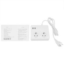 Utazásbarát elektromos átalakító, Többportos USB töltőállomás, Lángálló PC ház a biztonságos használatért, Túlfeszültség-védett