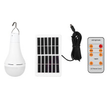 Solarbetriebene LED-Lampe mit 1800 mAh, Fernbedienung und 5 Beleuchtungsmodi für Notbeleuchtung, Innen- und Außenbereich (intelligentes Design,
