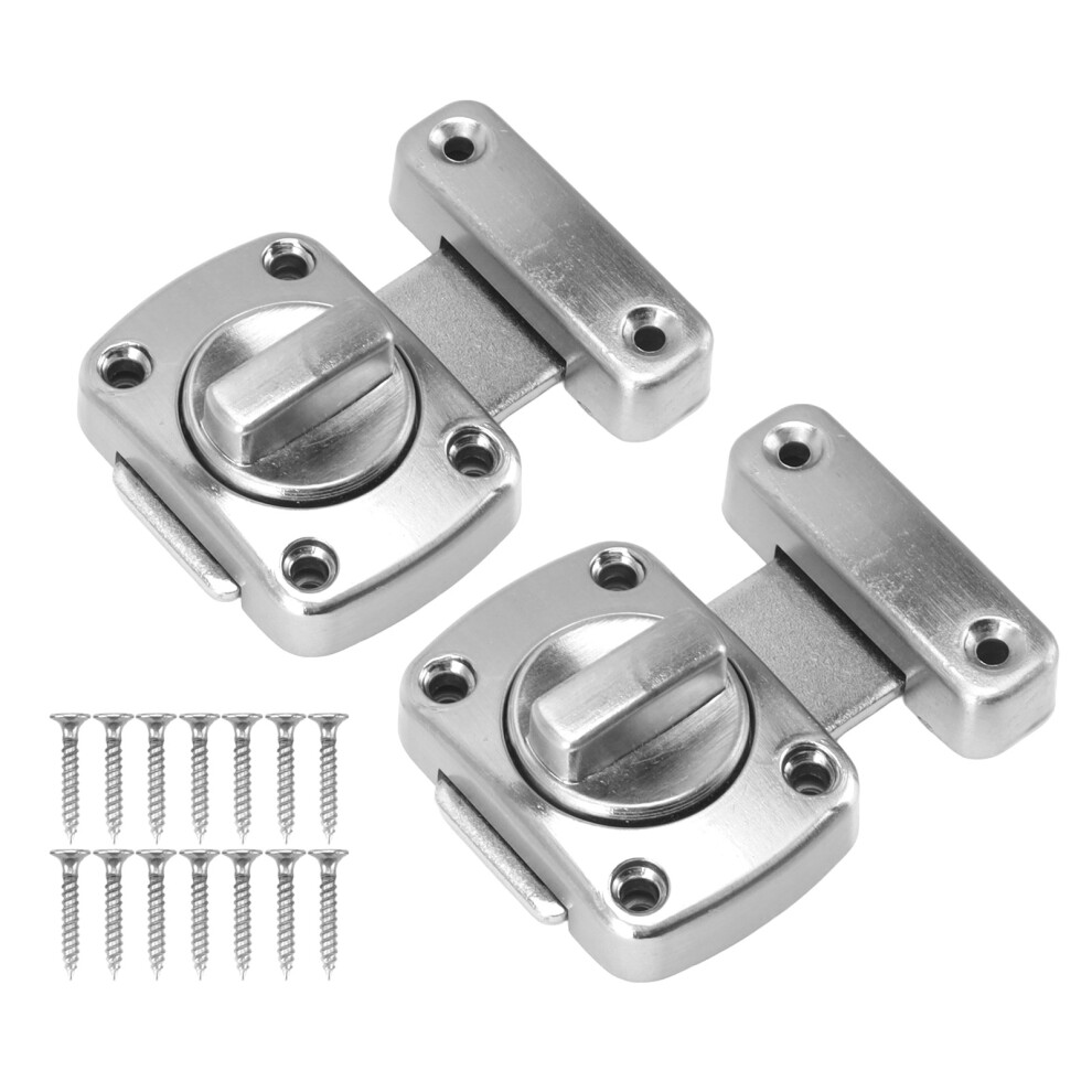 Versatile Furniture Lock, Zinc Alloy Rotate Bolt Latch With Smooth Edges, Suitable For Wet & Dry Environments, Security Door Slide Lock For Enhanced 9083649685457