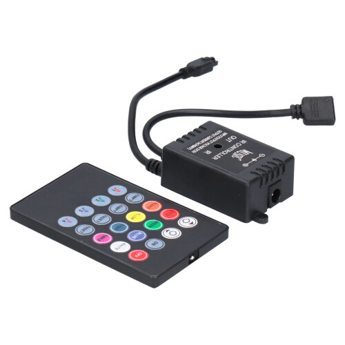 Ελεγκτής LED RGB, Τηλεχειριστήριο υπερύθρων για πολύχρωμη ρυθμιζόμενη φωτεινότητα,