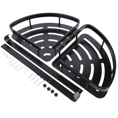Drill Installation Shower Racks, Aluminium Alloy For Solid And Rustproof Durability, Space-Saving Triangular Basket Shape