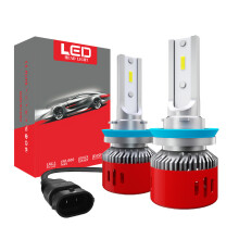 Rode LED-autolampen met hoge helderheid, energiezuinige autoverlichting met 6000K witte lampen voor een breed zichtbereik, waterdichte mistlampen