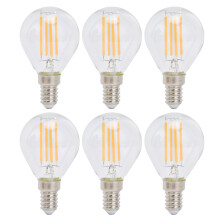Soluții de iluminat ecologice pentru lumini ornamentale, becuri LED eficiente energetic, lumină caldă, reglabile, soclu E14 6W220V, compatibil cu