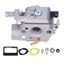 Carburateur de rechange pour tronçonneuse, en aluminium résistant à l'usure et conçu pour les travaux de jardinage intensifs. Installation