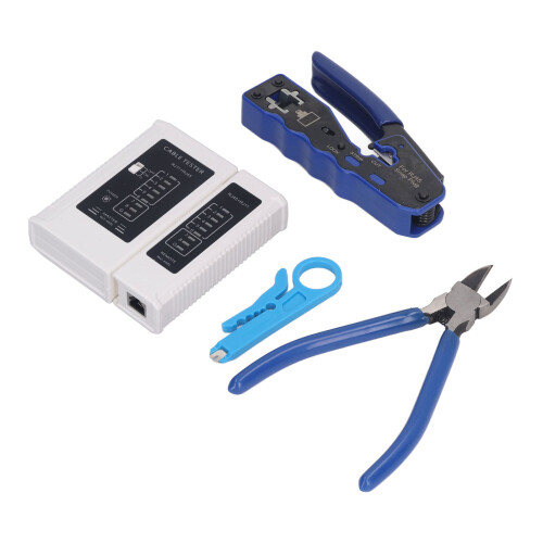 Pass Through RJ45Crimp Tool Kit Ethernet Crimping Tool With Network Cable Tester Integrated Crimping Shield Cable Function And Multi Modular 1