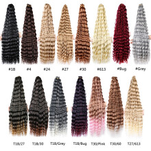 Deep Wave Crochet Hair 30in, 120g, Color 1B#