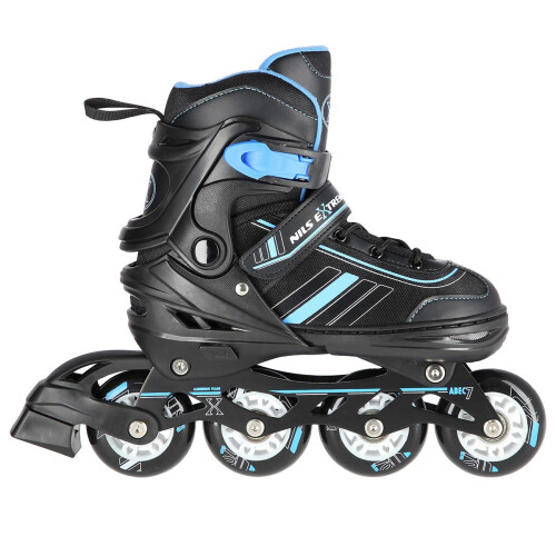 2 v 1 černo/modré inline a hokejové brusle, velikost S (29-33) 2