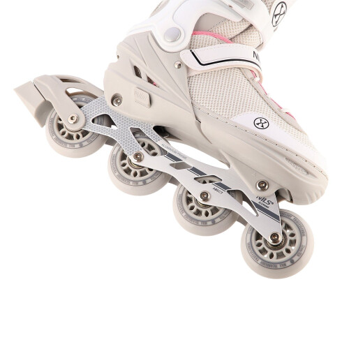2-in-1 Grey-Pink Inline & Ice Skates, Size M (34-38) 1