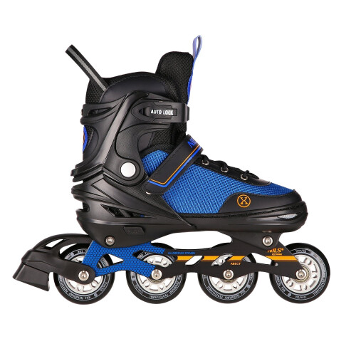 2-in-1 Inline & Ice Skates, Black-Orange, Size M (34-38) 2