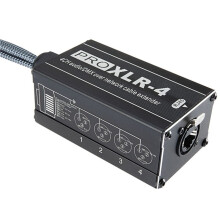 3 Paar XLR Mannelijk/Vrouwelijk 4-Kanaals Snake 3-Pins XLR/DMX Naar Ethercon RJ45 Cat5/Cat6 Ethernet-Extender voor Live Podium, Zwart