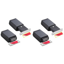 4 Pack Heavy Duty Push  & Lock for Hidden Door Touch Latches and Catch Magnet Push Release Drawer Pull Tip, Black