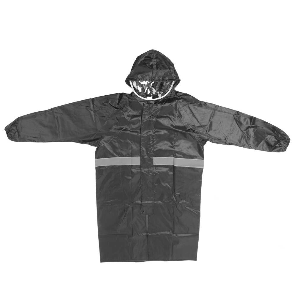 Long Oxford Cloth Rain Poncho - Breathable, Reflective, Full Body Protection 4601388582421