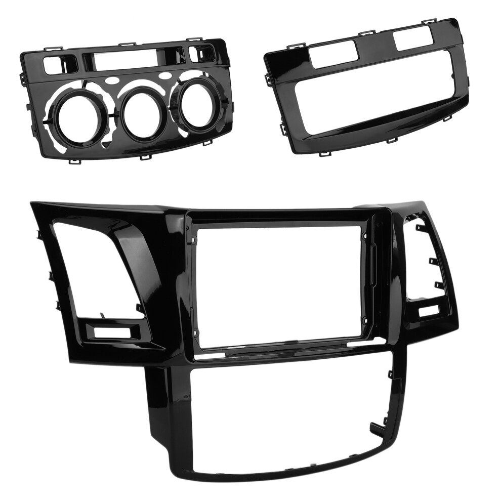 2ÂDin Car Stereo Fascia Bezel Replacement For Hilux 2009Â2015 Black 5061377462872