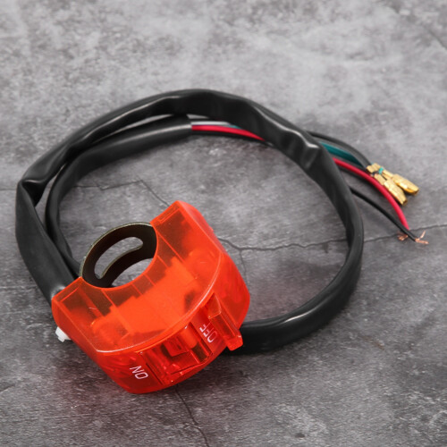 Red Universal Engine Kill Switch Button CNC Billet Aluminum22mm Handlebar Compatible Dual Function For On Off Control With Mounting Backplate 1