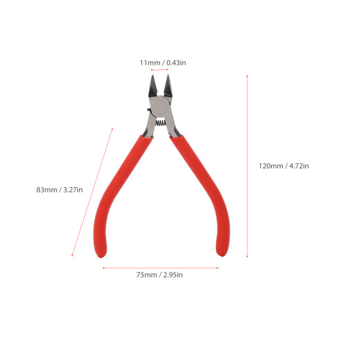 4.7in Non-Slip Chromium Vanadium Diagonal Pliers with Reset Spring 1