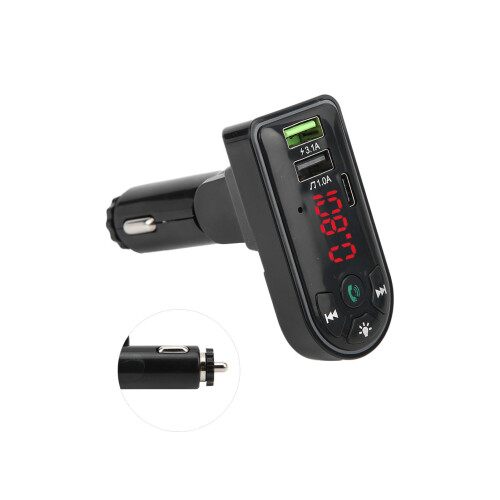 FM-Transmitter, Bluetooth-Autoadapter, Freisprecheinrichtung, Dual-USB-Schnellladefunktion, LCD-Display, MP3-Player, AUX-Eingang, kabelloses 1