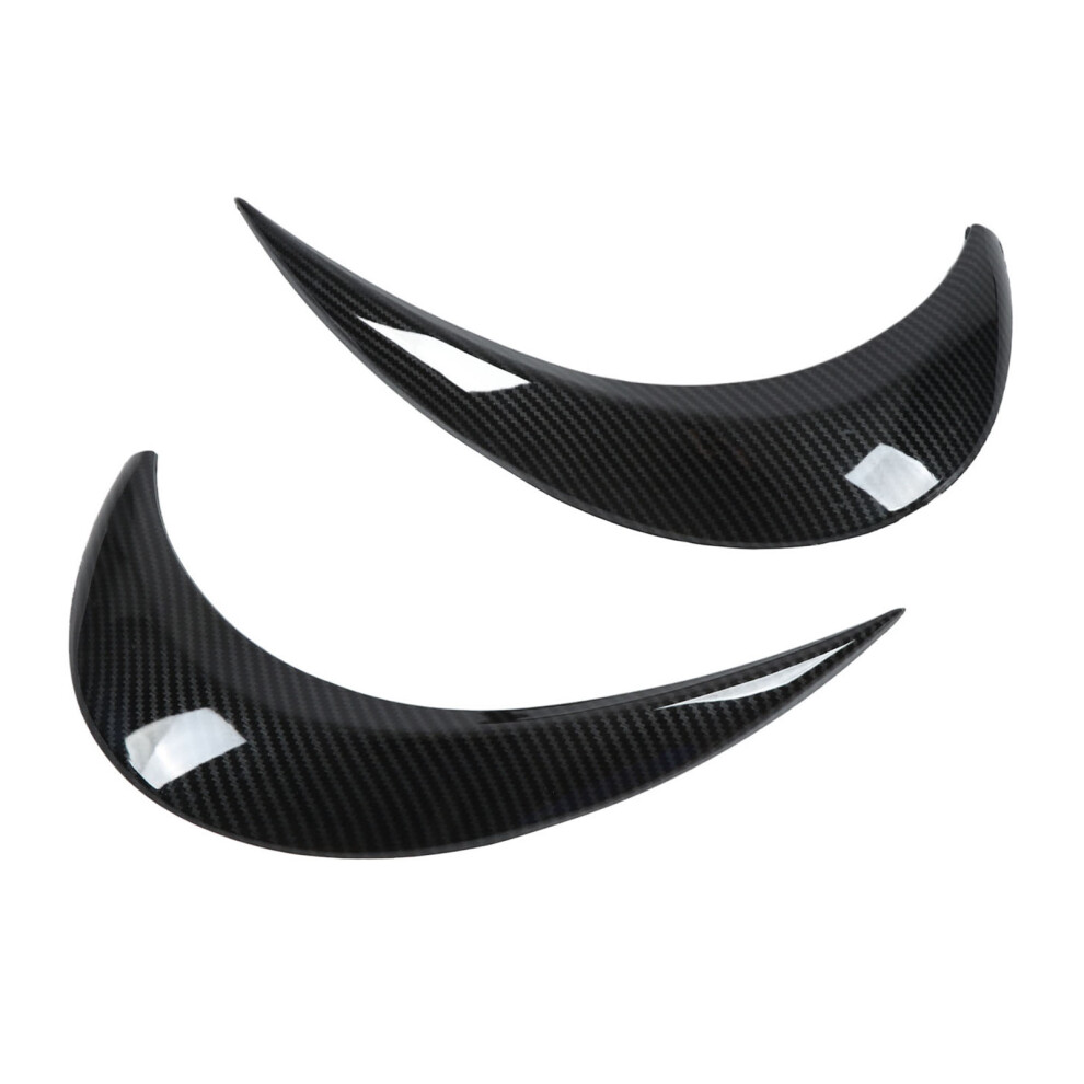 Automotive Headlight Eyebrow Pair 2Pcs Carbon Fibre Style Stylish Design 5001390474964