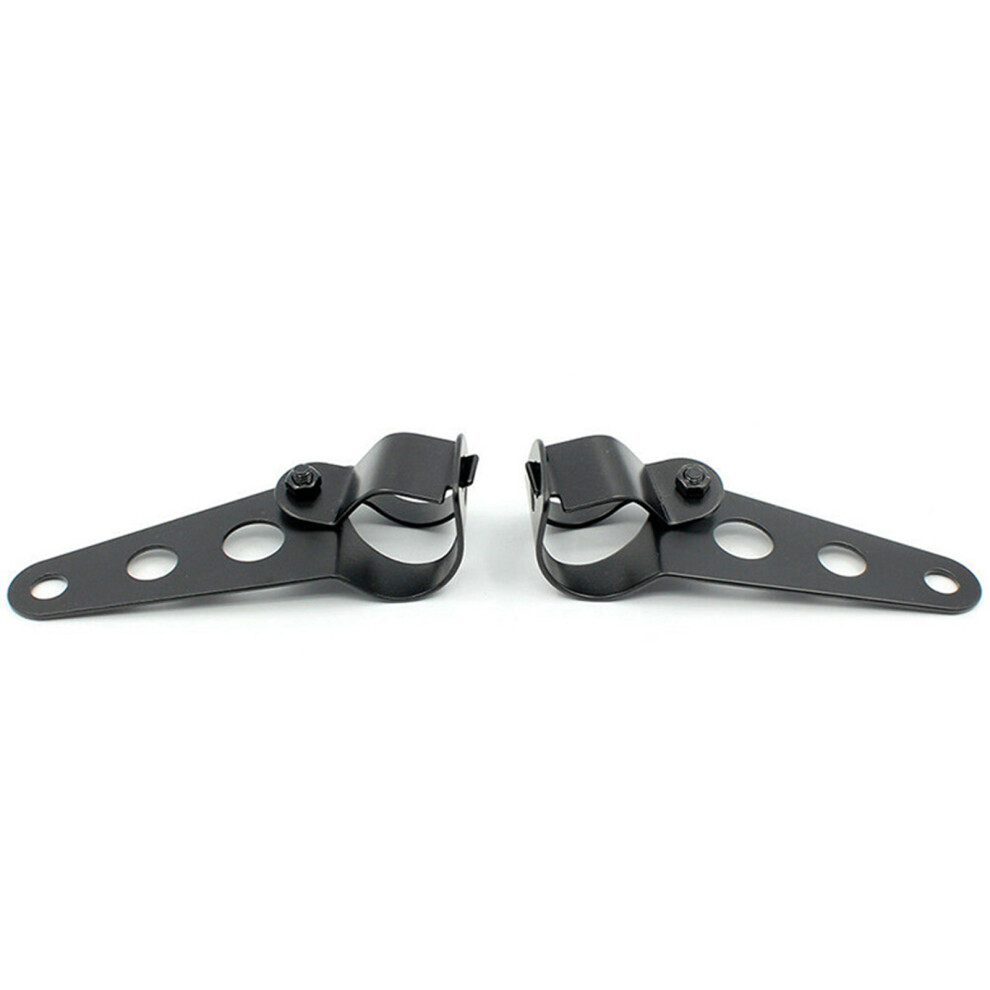 Pair Of Fork Headlight Mounts 35-43Mm Black 7340572135223