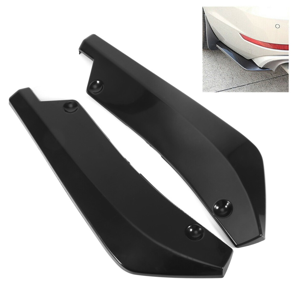 Universal Rear Bumper Lip Spoiler Diffuser Protector Abs Black 4671392295020