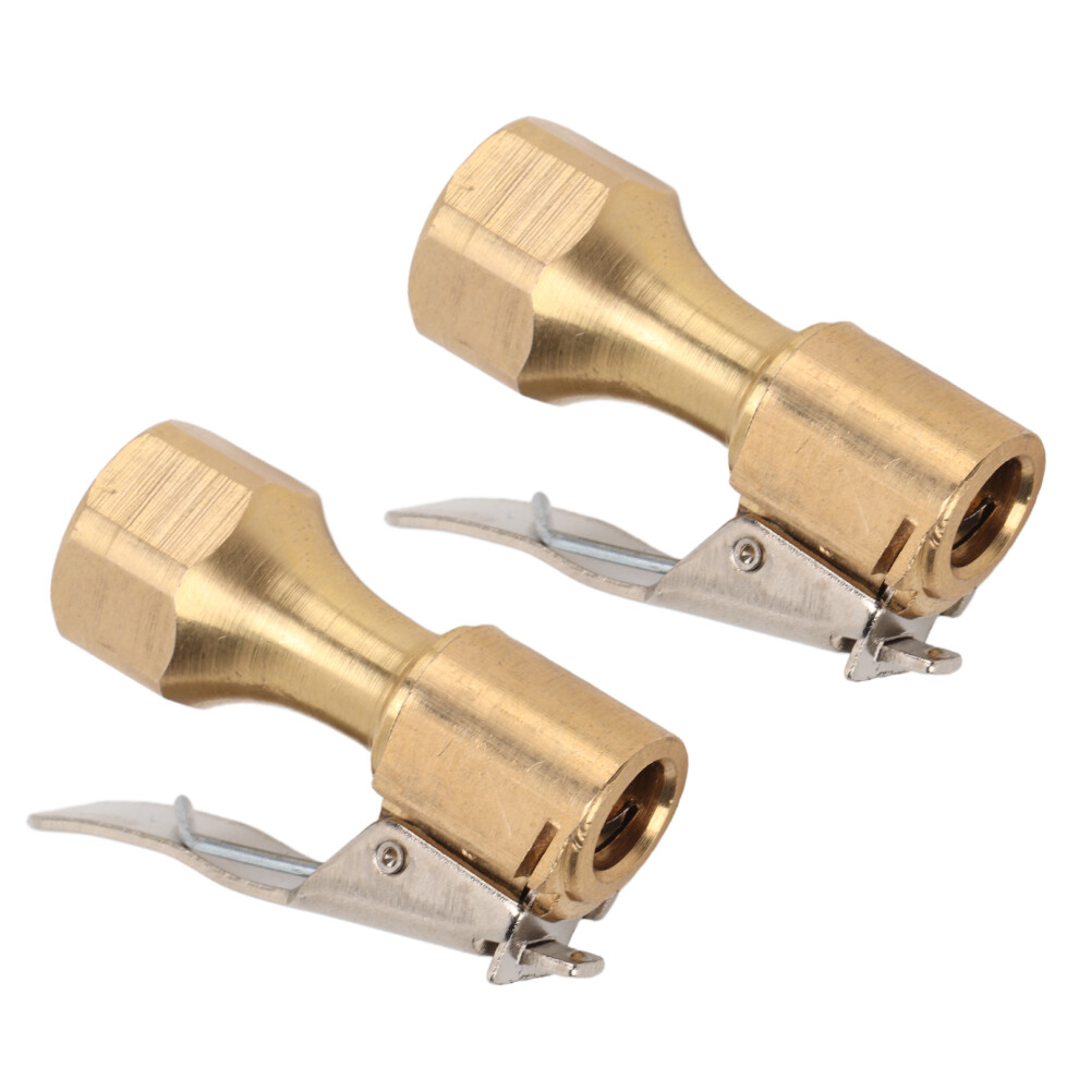 Brass Internal Thread Air Chuck Universal Tire Pump Nozzle Heavy Duty 2 Pack 4611390503048