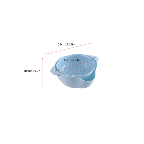Australian Vegetable Washing Basket with Rotating Double Layers Blue 1