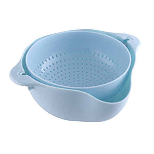 Australian Vegetable Washing Basket with Rotating Double Layers Blue 2