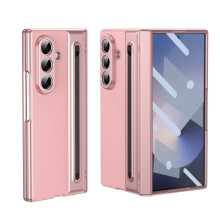 Custodia per Samsung Galaxy Z Fold7 con porta S Pen, stilo sottile e protezione schermo integrata, protezione cerniera – Rosa