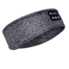 Bluetooth-kuulokkeet urheiluun, nukkuva pääpanta, joustavat langattomat kuulokkeet, musiikki, silmänaamio, langaton Bluetooth-kuulokepanta, harmaa