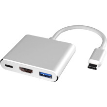 Mol USB-C 3-in-1: 4K@30Hz, USB3.0, Muirearú PD 100W—Ag luí le MacBook Pro/Air, Dell, HP, ThinkPad