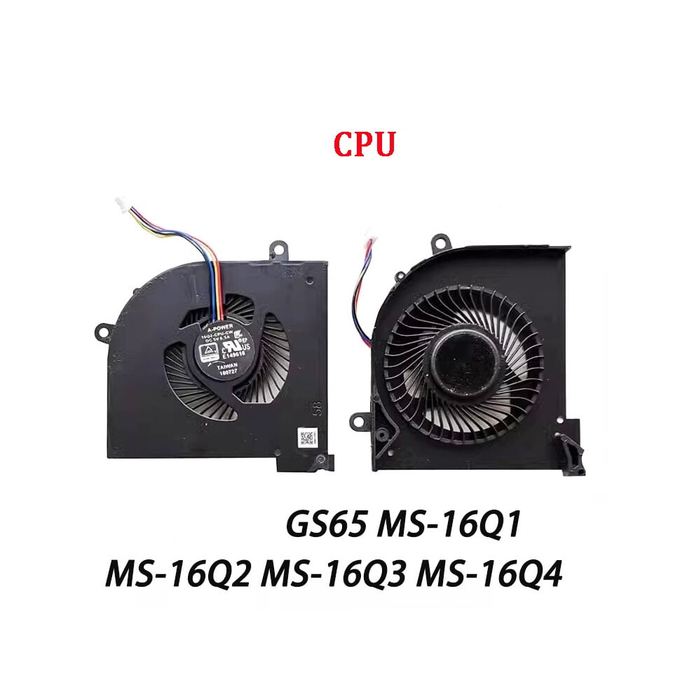Laptop Cooler Cpu Gpu Cooling Fan For Msi Gs65 Gs65vr P65 Ms-16Q2 16Q1 16Q3 Ms-16Q4 9551475442525