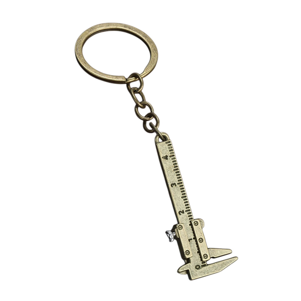 Mini Vernier Caliper Keychain Simulation Model Key Ring Ruler Keychain Portable Measuring Tool Model Metal Keychain Gauging Keychain 4.25X0.9in 9551475444062