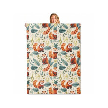 Manta de flanela ultramacia de 127 x 152 cm com estampa de veados e pinheiros – Manta leve e aconchegante para sofá, escritório, viagens e