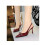 Women's Cutout Bow Leather Pointed Toe High Heel Pumps 1