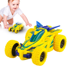 Trägheits-Stuntauto mit Lichtern, doppeltes Trägheits-Überschlagspielzeugauto, Indoor- und Outdoor-Spielzeug für Kinder im Alter von 6 bis 12