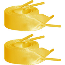 2 paires de lacets plats en satin de 119 cm (47 pouces), lacets larges en soie pour baskets, chaussures de skate, bottes et chaussures de sport