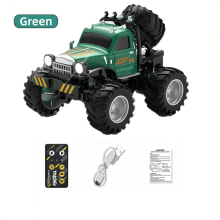 RC-Truck-Spielzeug für Kinder, Mini-Fernsteuerungsauto im Maßstab 1:64 mit einstellbarer Geschwindigkeit und Lichtern, wiederaufladbare RC-Autos