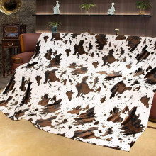 Hot Pink Cow Print Flannel Fleece Throw Blanket 60x80 Inch Soft Cozy Decorative Blanket for Bed Couch Sofa Camping Travel