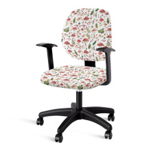 Pilzförmiger Bürostuhlbezug, 2-teilig, elastischer Rand, passend für Gaming-, Schreibtisch- und Bürodrehstühle