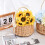 Easter Woven Baskets For Home Decor, Versatile Storage Rustic Decorative Flower Basket With Handle Natural Rattan Material Compact Size For Multiple 5