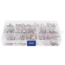 80pcs Galvanized Hose Clamps Spring Clip Set 6-15mm Diameter