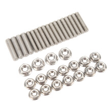 Oil Pan Stud Bolt Kit 18pcs Hardened 304 Stainless Steel for Chevy SBC 283 350