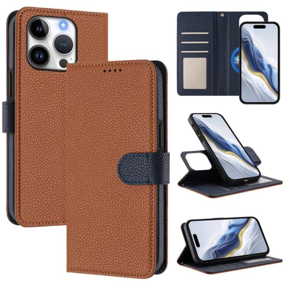 Rfid-Blocking Wallet Case For Iphone 13 Pro Max Brown 968604547966